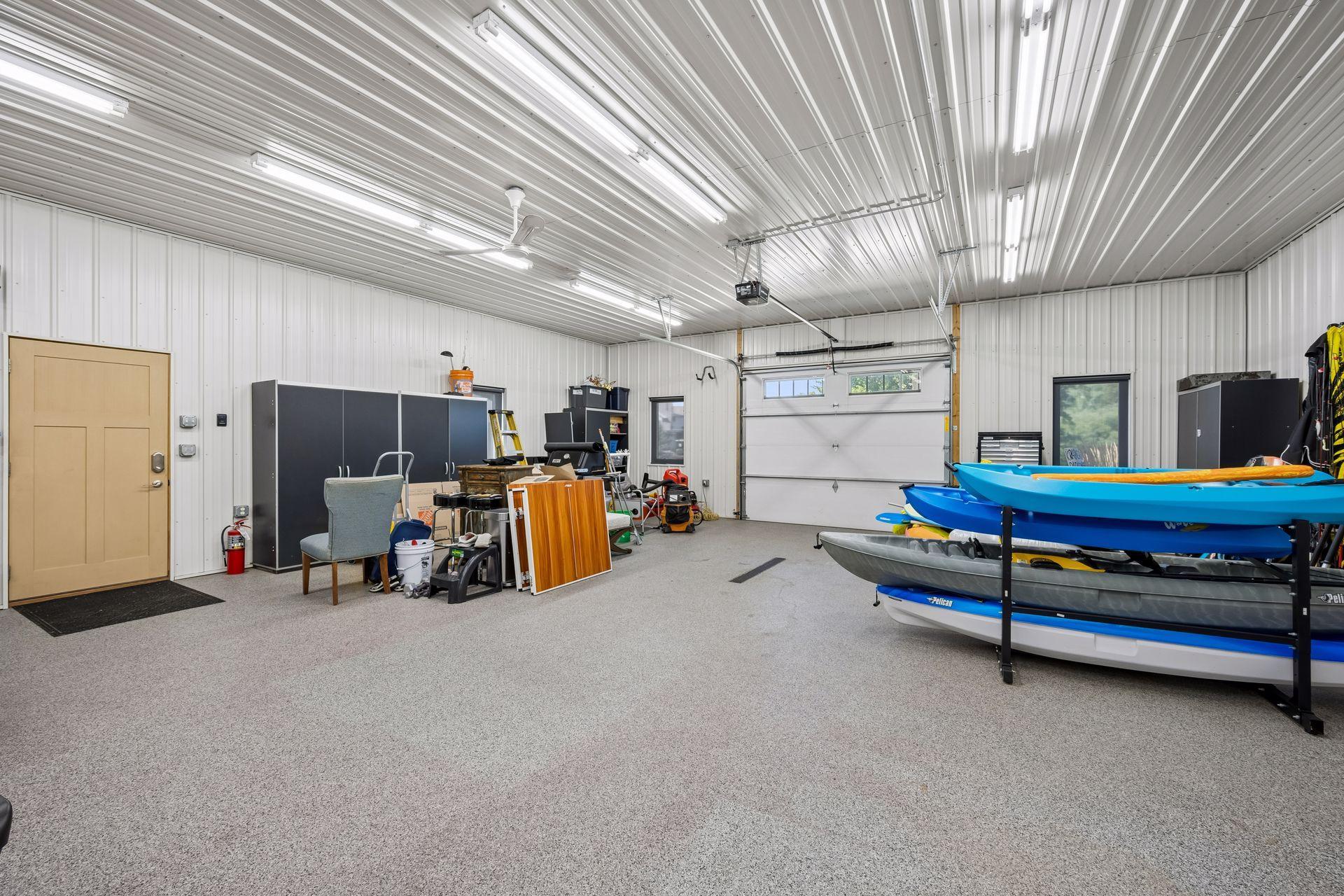 Heated Detached Garage Ideal for Entertaining, Hobbies & Lake-Life Storage