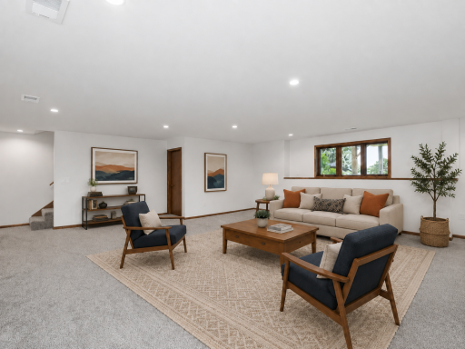 AI virtually staged to help buyers visualize the space.