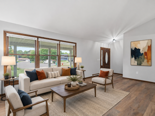 Living Room - AI virtually staged to help buyers visualize the space.