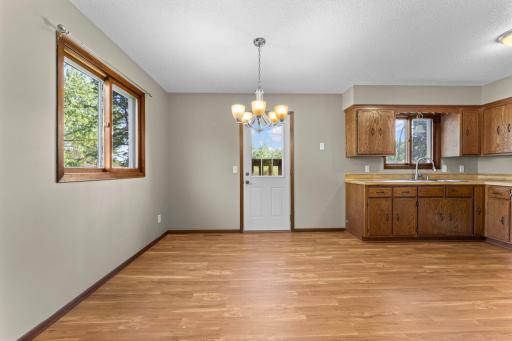 Dining area can accommodate a large table