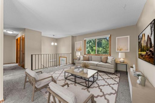 Virtually staged - another angle of the living room