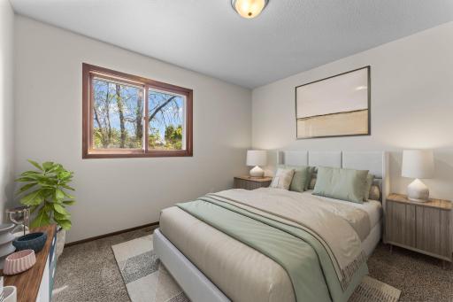 Virtually staged bedroom