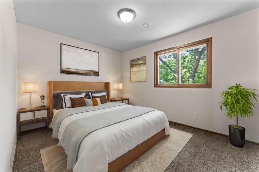 Virtually staged bedroom