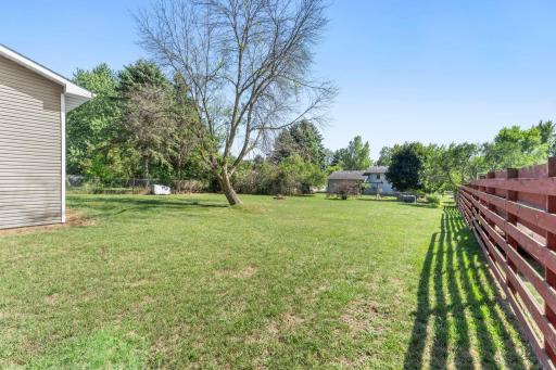 Yard is big and neighbors have fences around you.