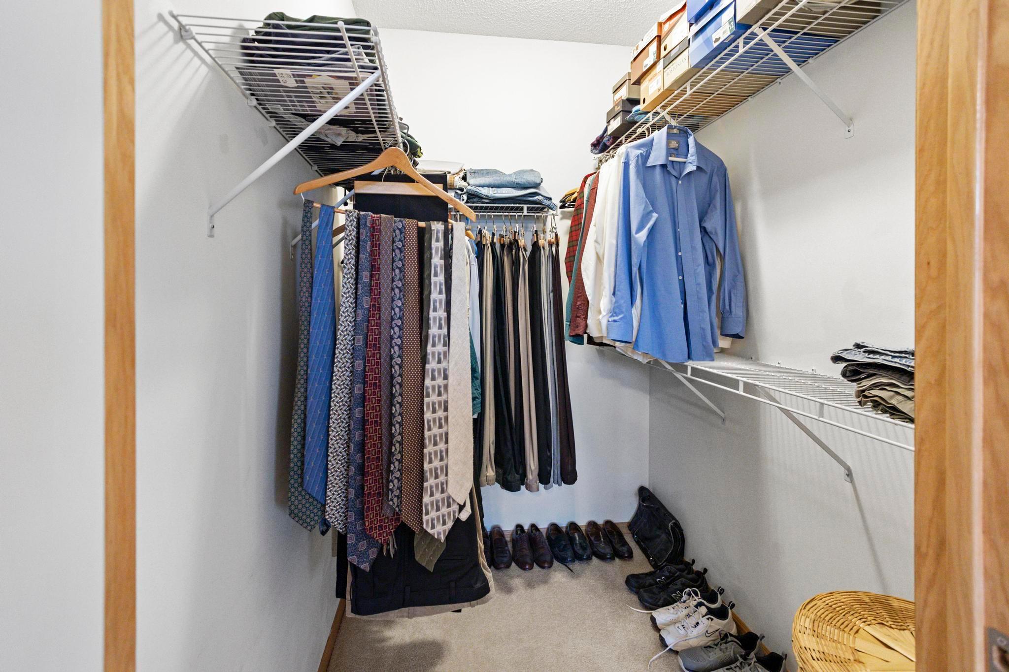 Walk-In Closet with Plenty of Hanging Space