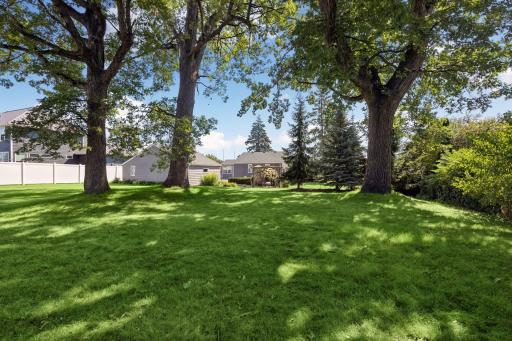 Looking NE towards the house and detached garage