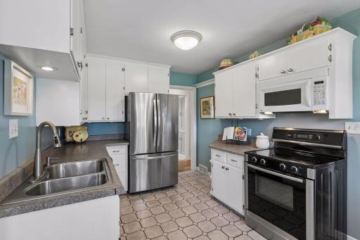 The kitchen is well proportioned & provides a lot of counter space.
