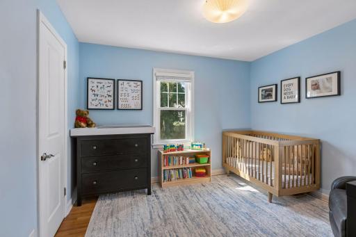 The second bedroom on main floor is spacious and bright
