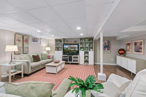 A good size family room is located on the lower level