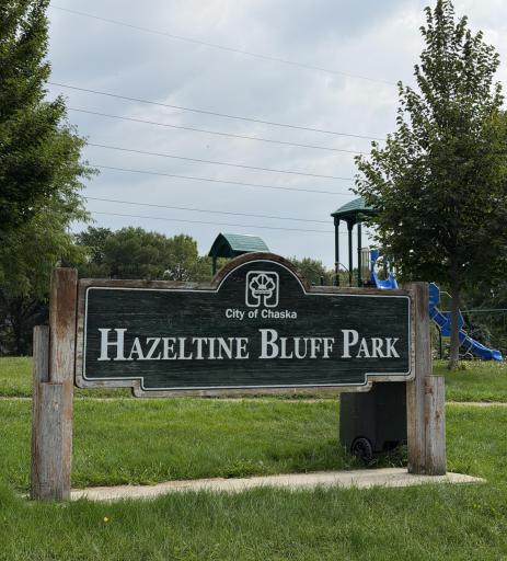 The Hazeltine Bluff Park is less than 1/2 a block away with newer park equipment.