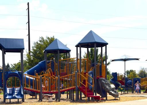 Firemen's Park near Clayhole Lake. There is a splash pad, picnic area's, beach, boaradwalk and trails!