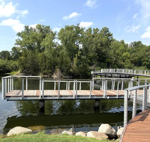 Clayhole Lake and boardwalk.