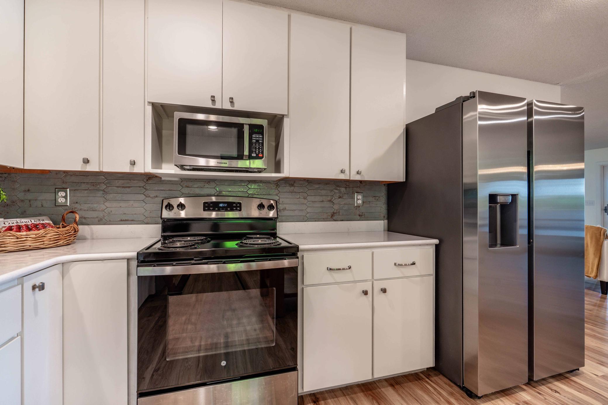 Plenty of counter space and cabinetry