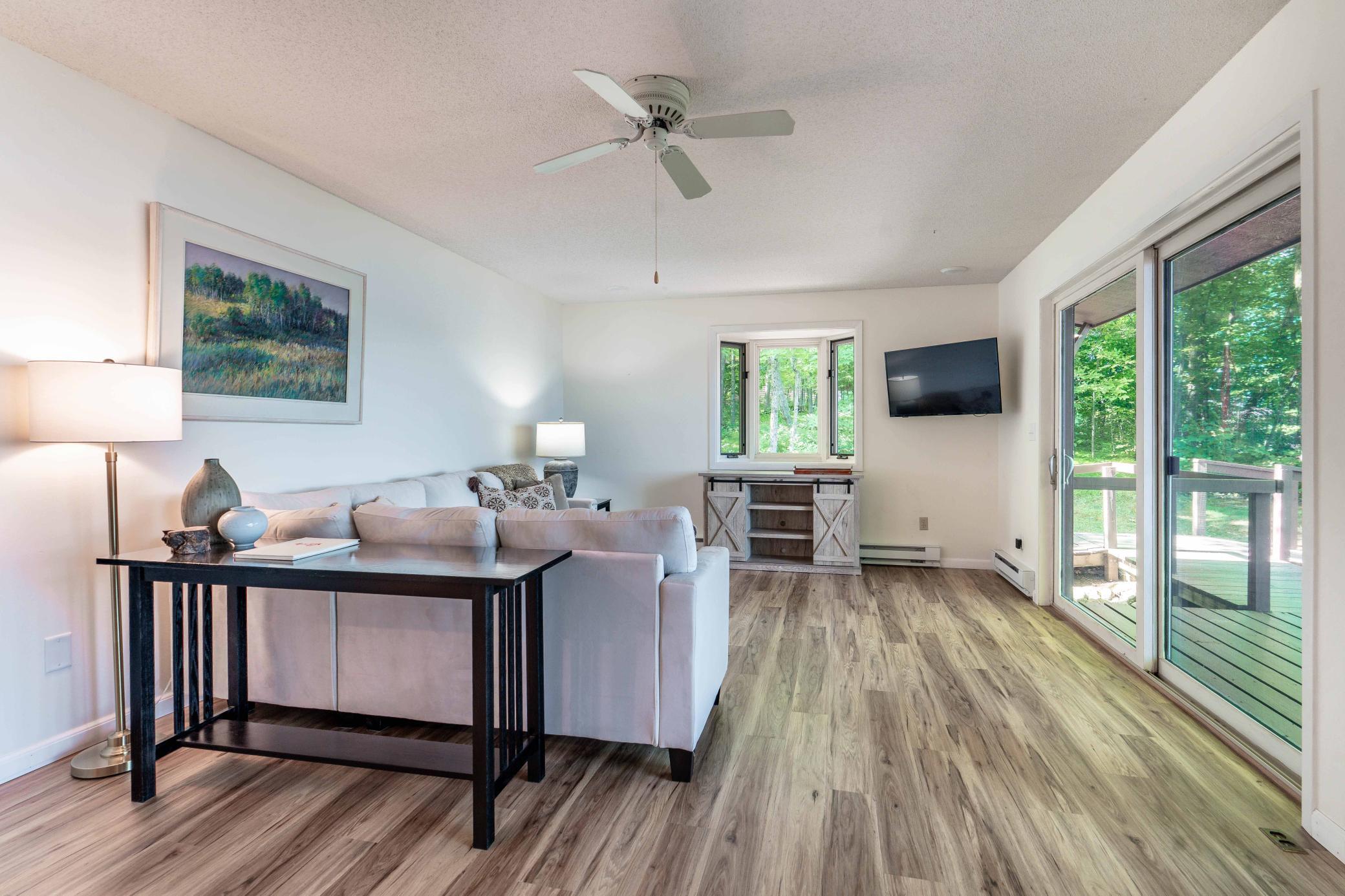 2 sets of sliders in this space and another unique bay window