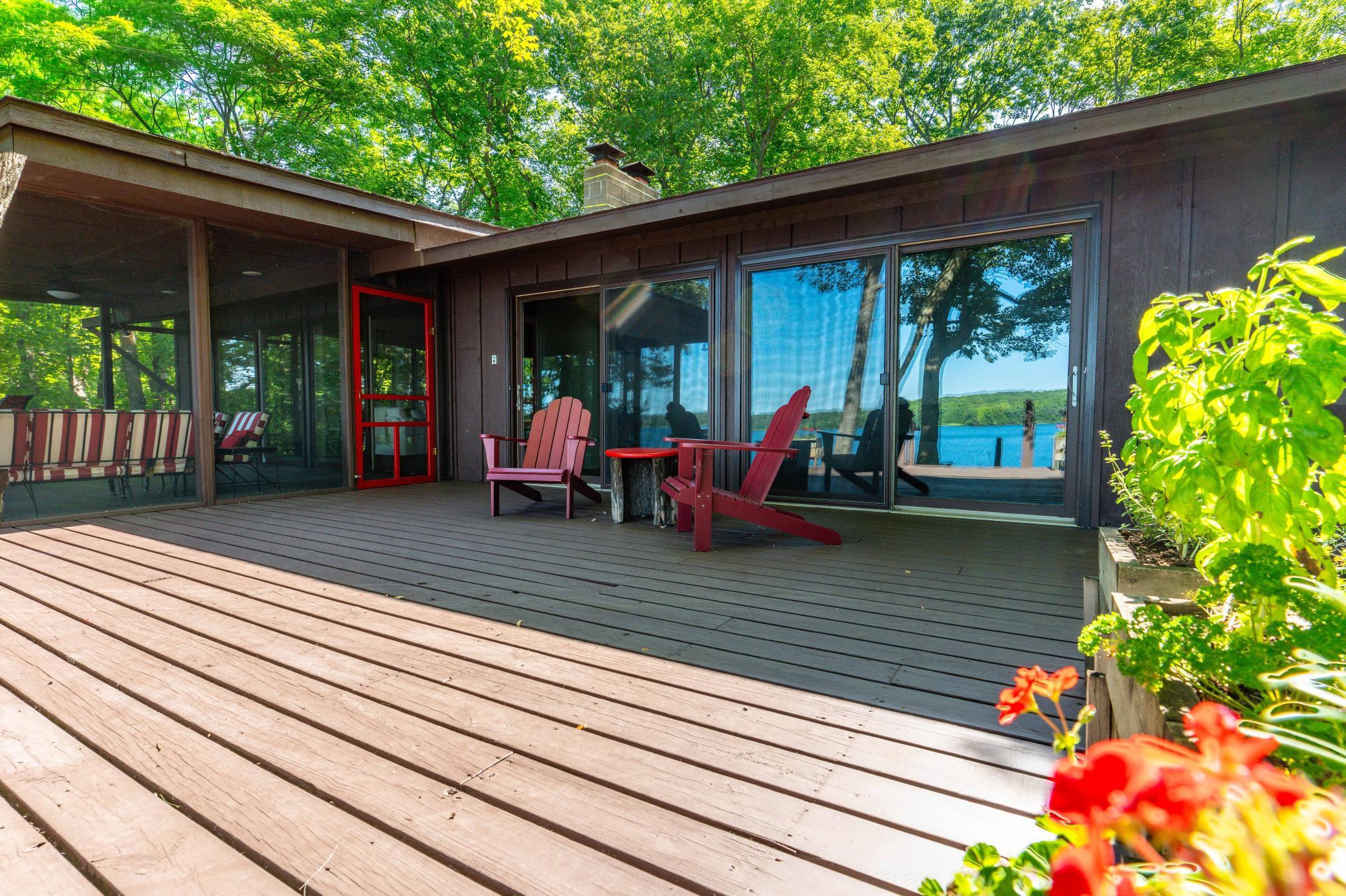 So many places to relax and take in Spirit Lake views