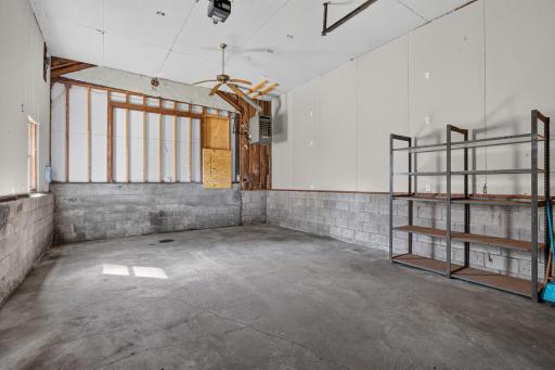 Over sized garage interior