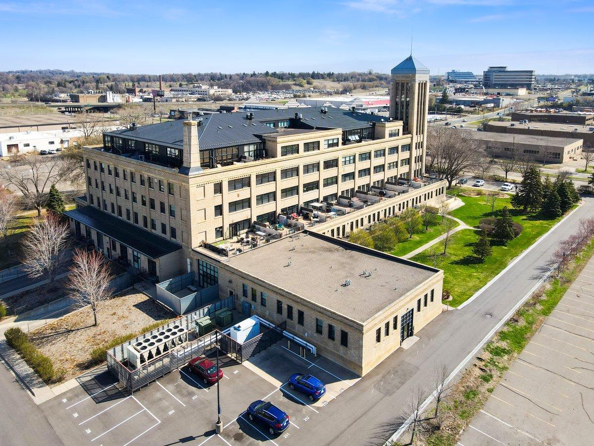 Aerial view facing north