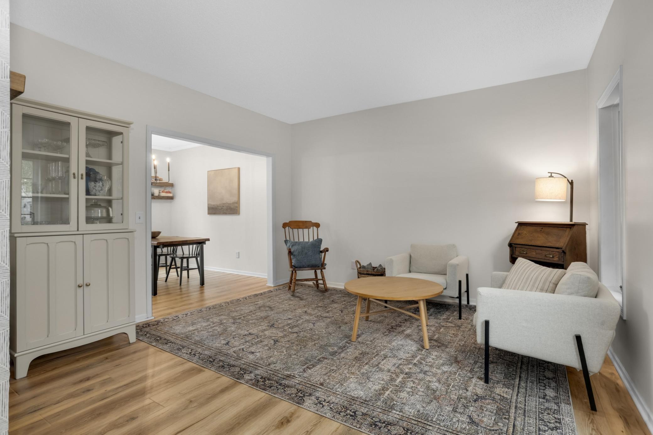 This front living room could be a formal or informal space.