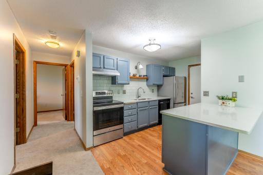 Updated kitchen with room for counter seating.