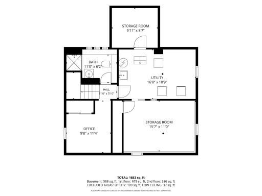 Lower level floorplan is deemed highly reliable but not guaranteed.
