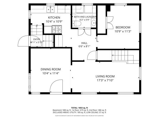 Main level floorplan is deemed highly reliable but not guaranteed.