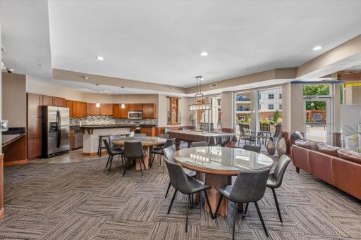 With a full kitchen and generous seating in the community room, entertaining doesn't have to stop at your front door