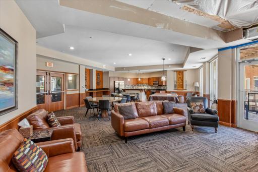 The lounge strikes a nice balance between relaxed and refined, offering a welcoming place to gather with friends and neighbors.