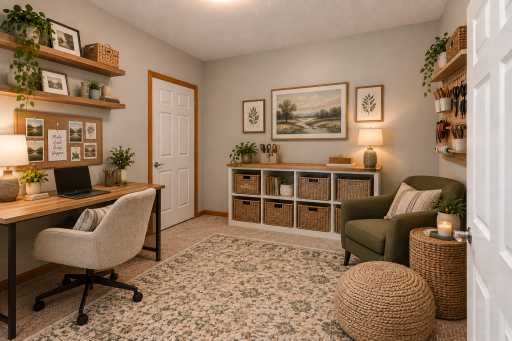 ENHANCED PHOTO: Suggested furniture and placement