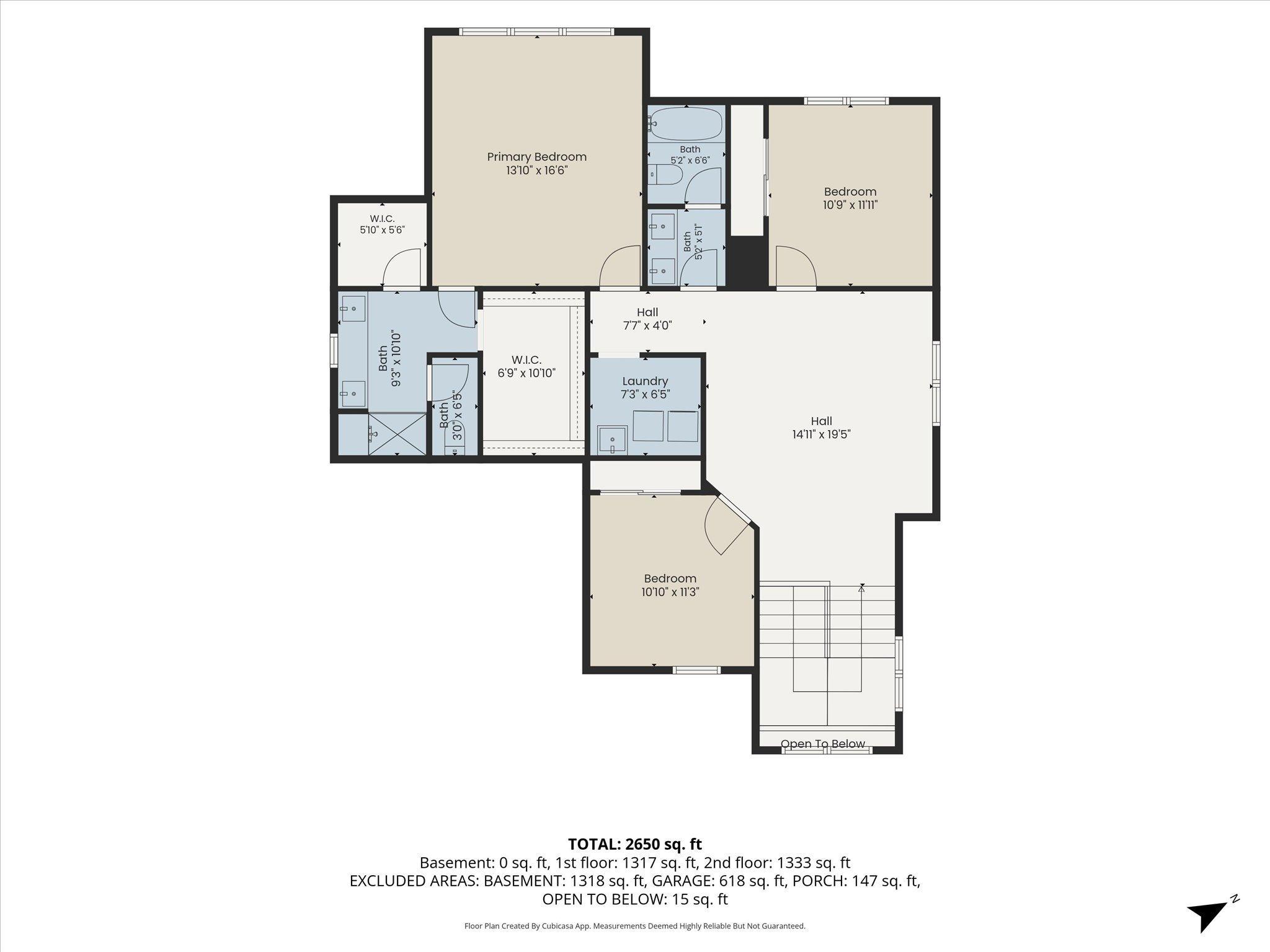 Upstairs floorplan