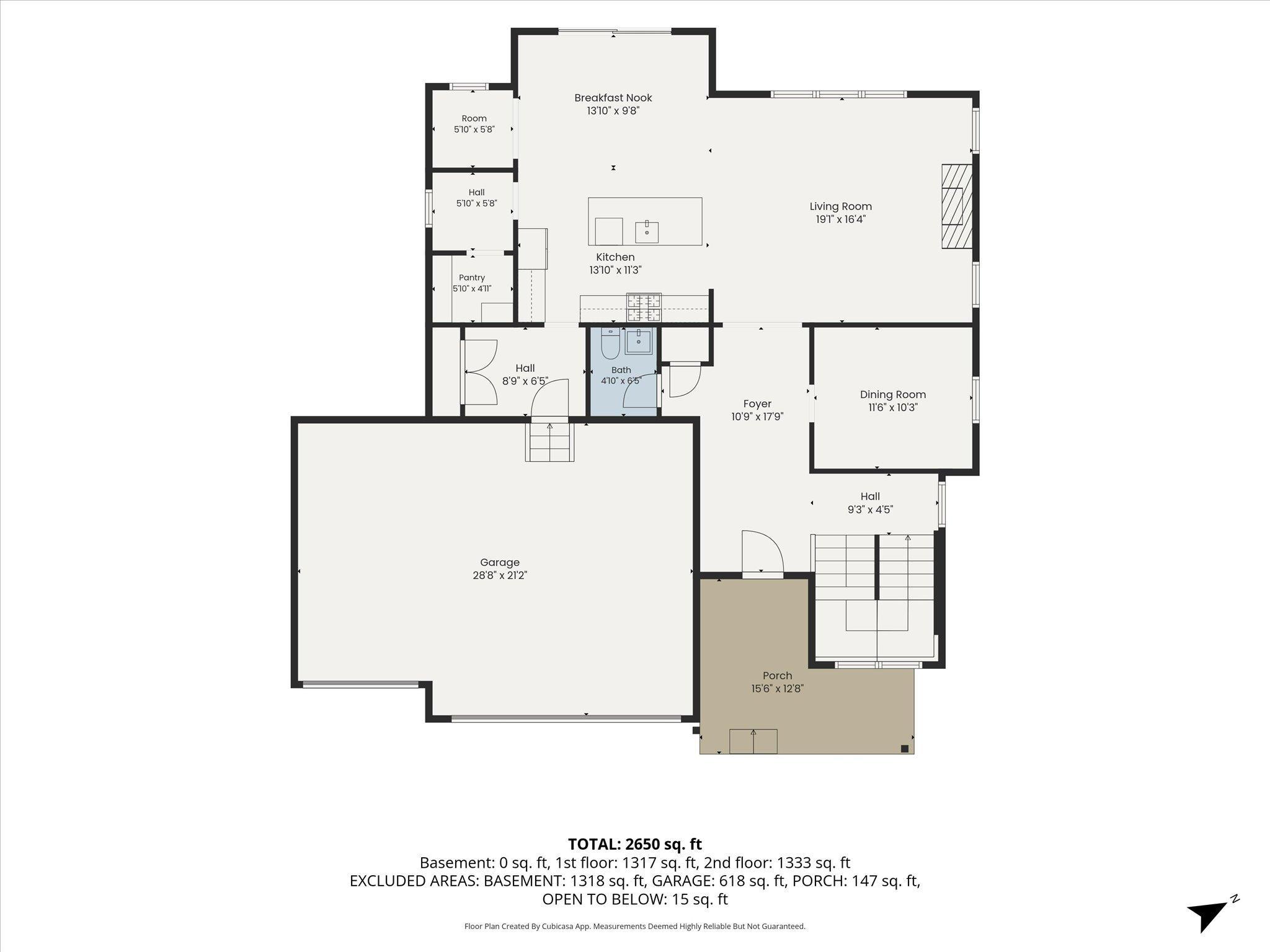 Main level floorplan