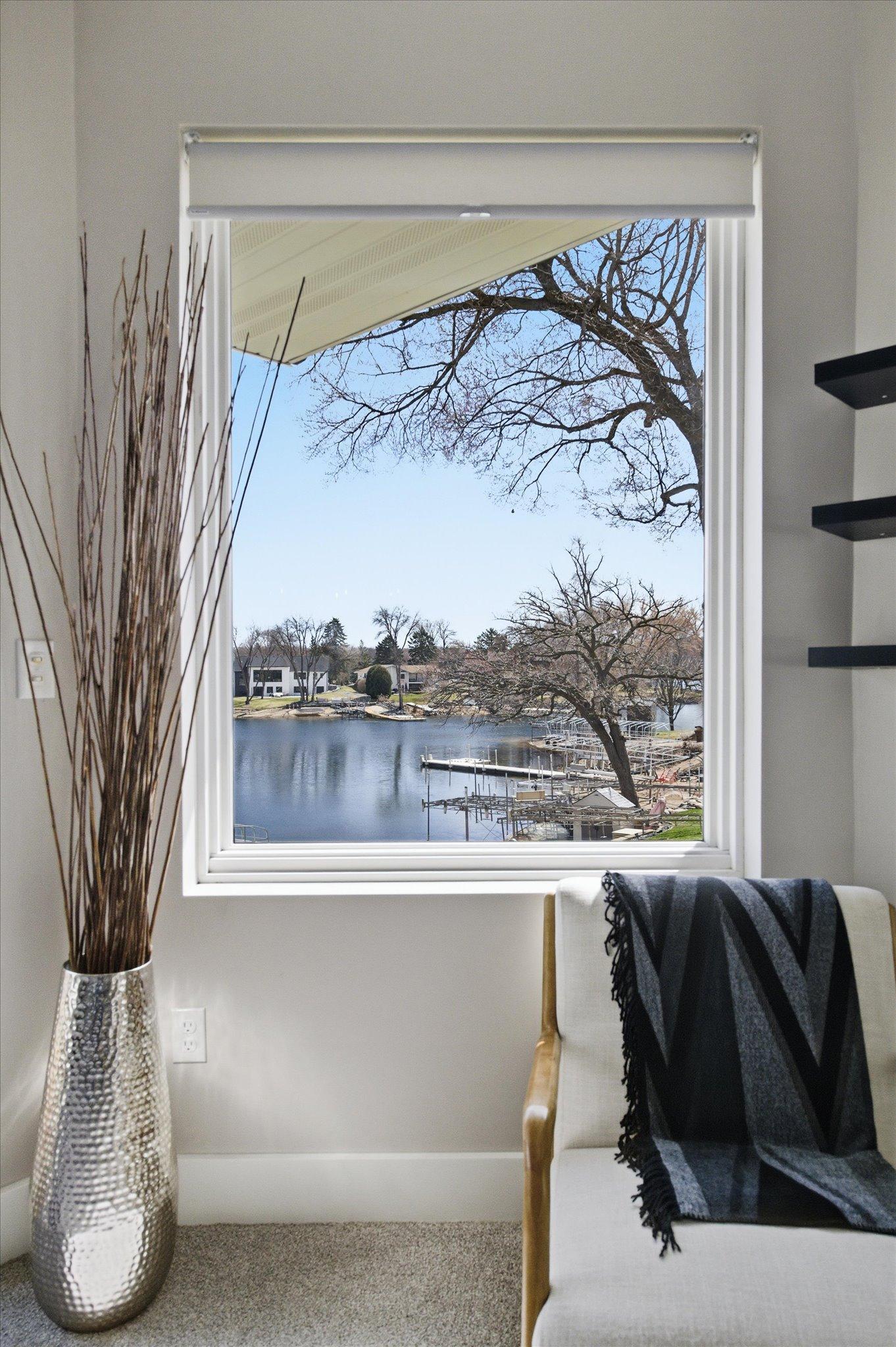Lake views from the main living area.