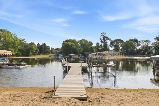 Private permanent dock included with sale providing direct access to the Lake.