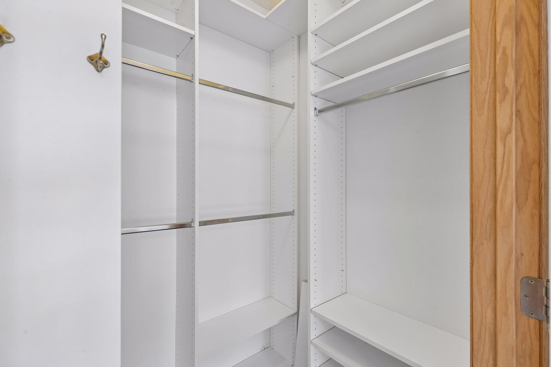 A closet system will keep you organized.