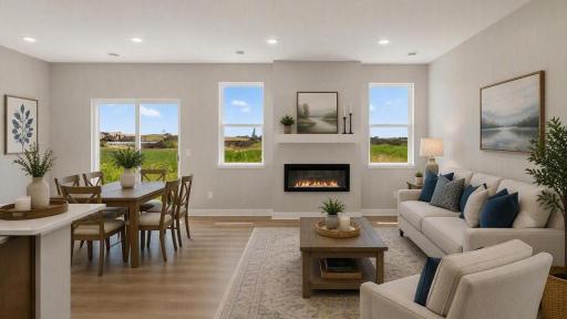 Ample natural light provided with the homes many windows.