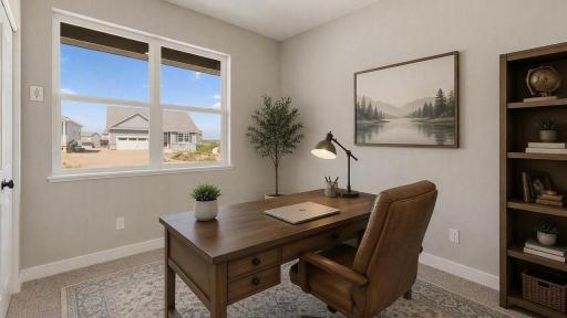 Secondary bedroom on main level - if 3 bedrooms are not needed, it can be utilized as an office, hoppy room, or whatever suits you best!