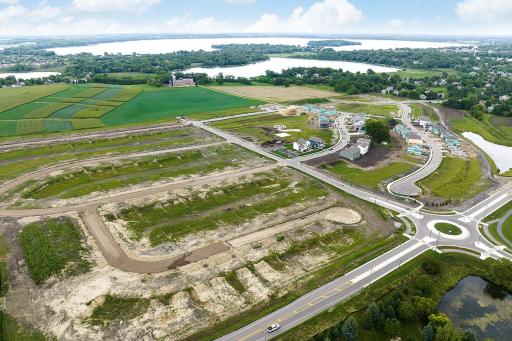 Aerial view of Fields of Waconia at the very beginning of the community!
