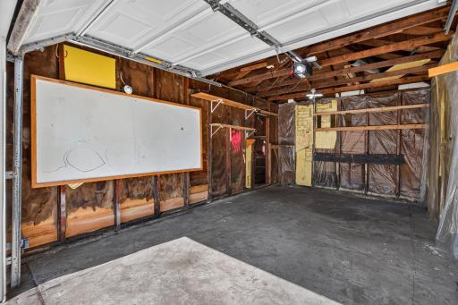 Looking back towards the garage shop from the parking bay