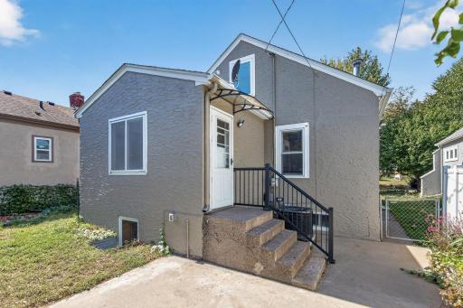 Looking at the rear of the home