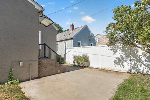Back patio with privacy fencing