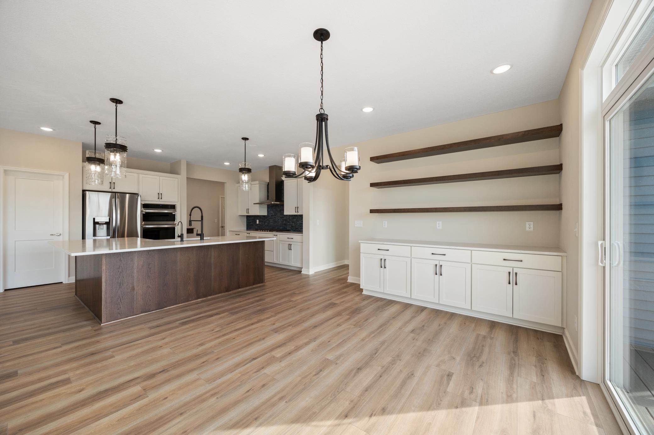 Optional coffee bar for added entertaining space