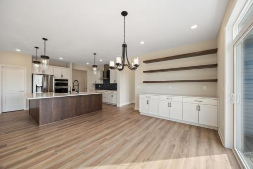 Optional coffee bar for added entertaining space