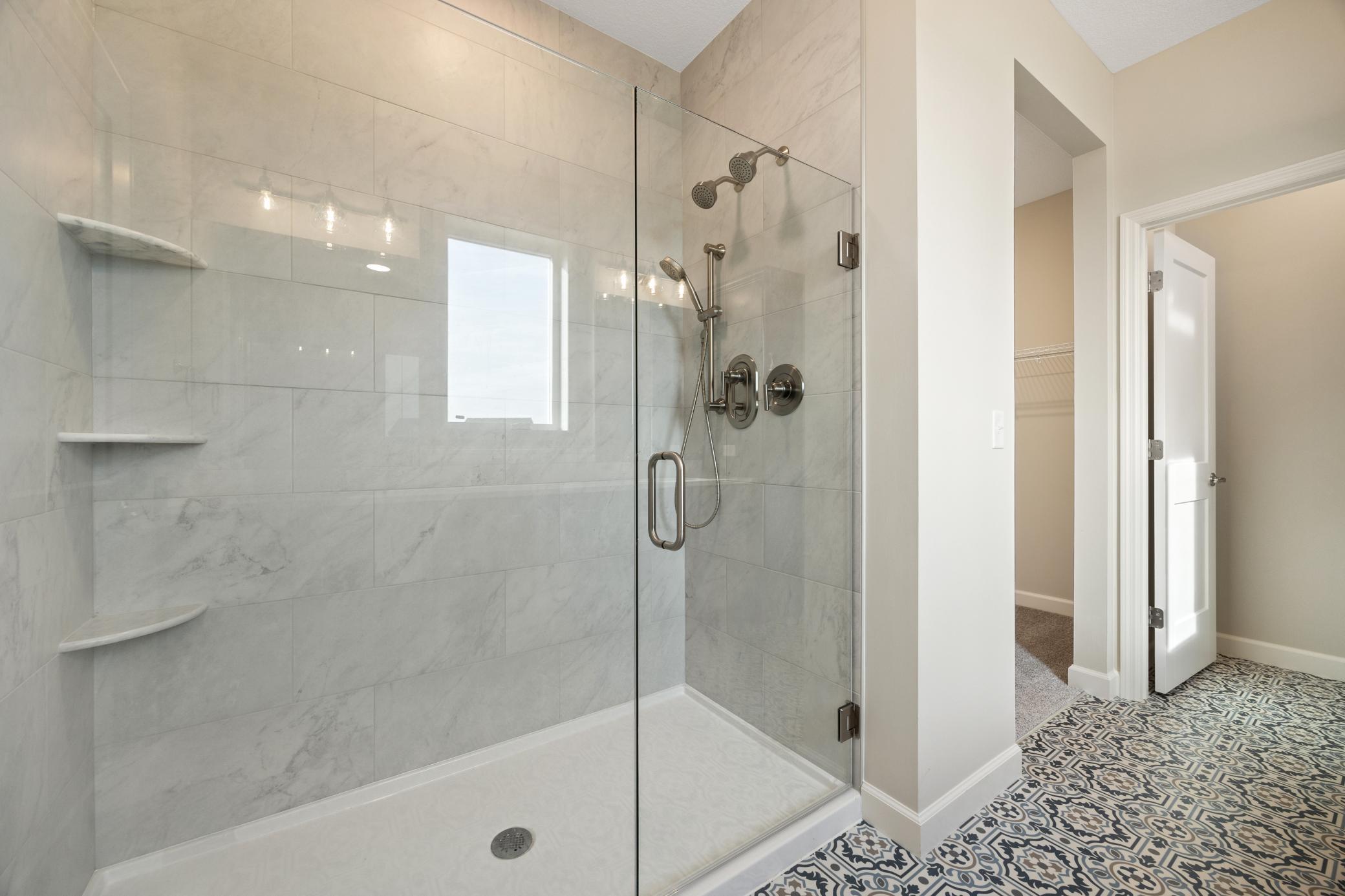Gorgeous tile shower surround option