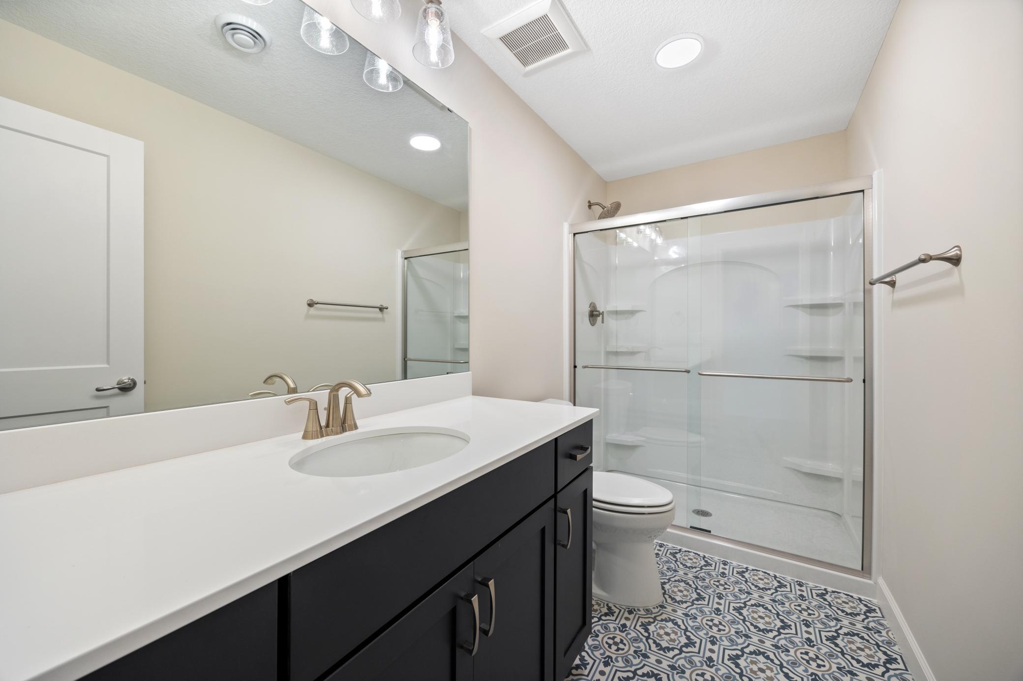 Lower Level bathroom with optional shower