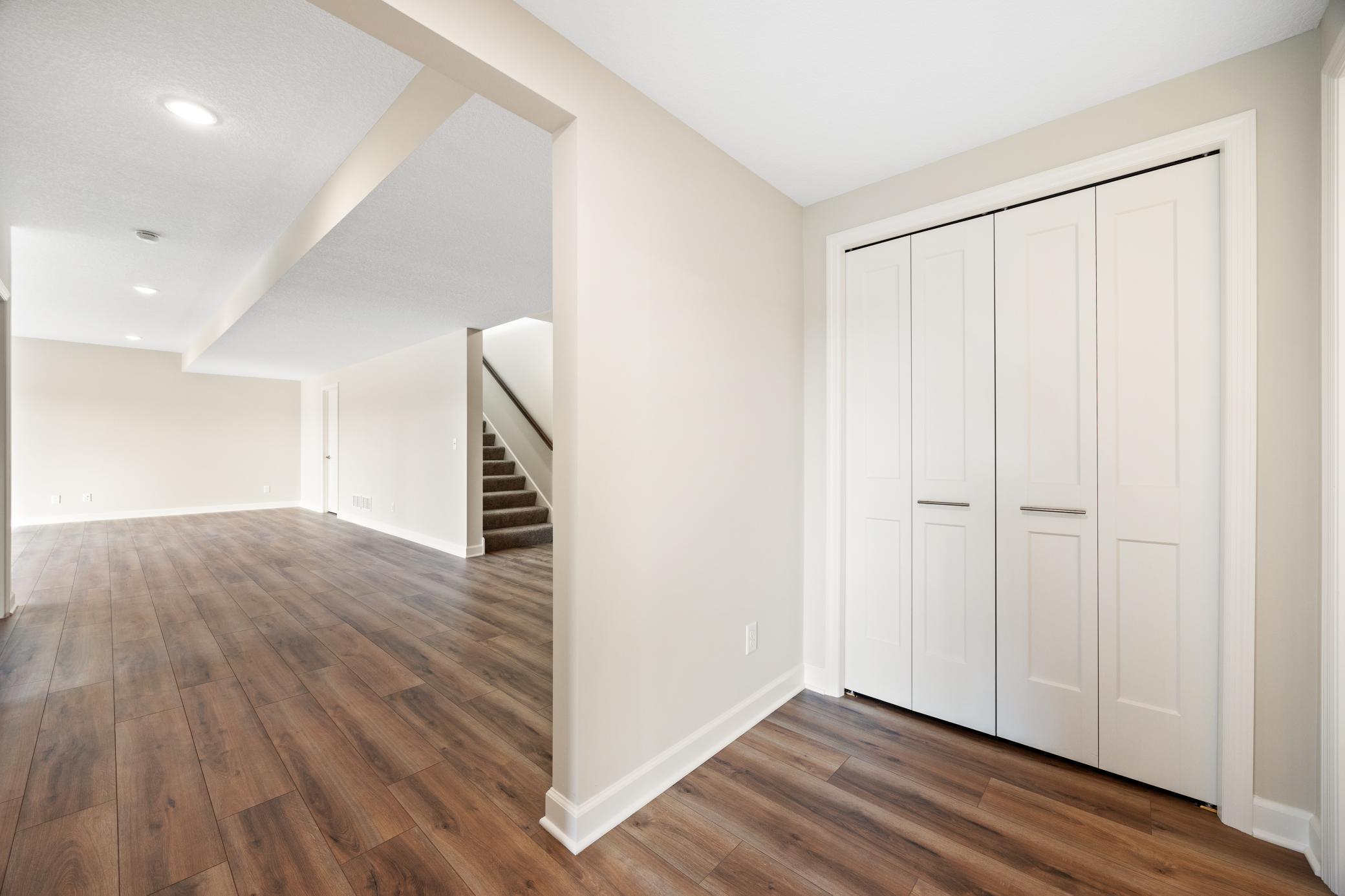 Large linen closet included