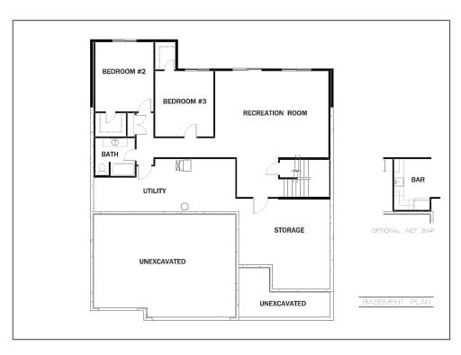 LOWER LEVEL. Actual floor plan of Newport