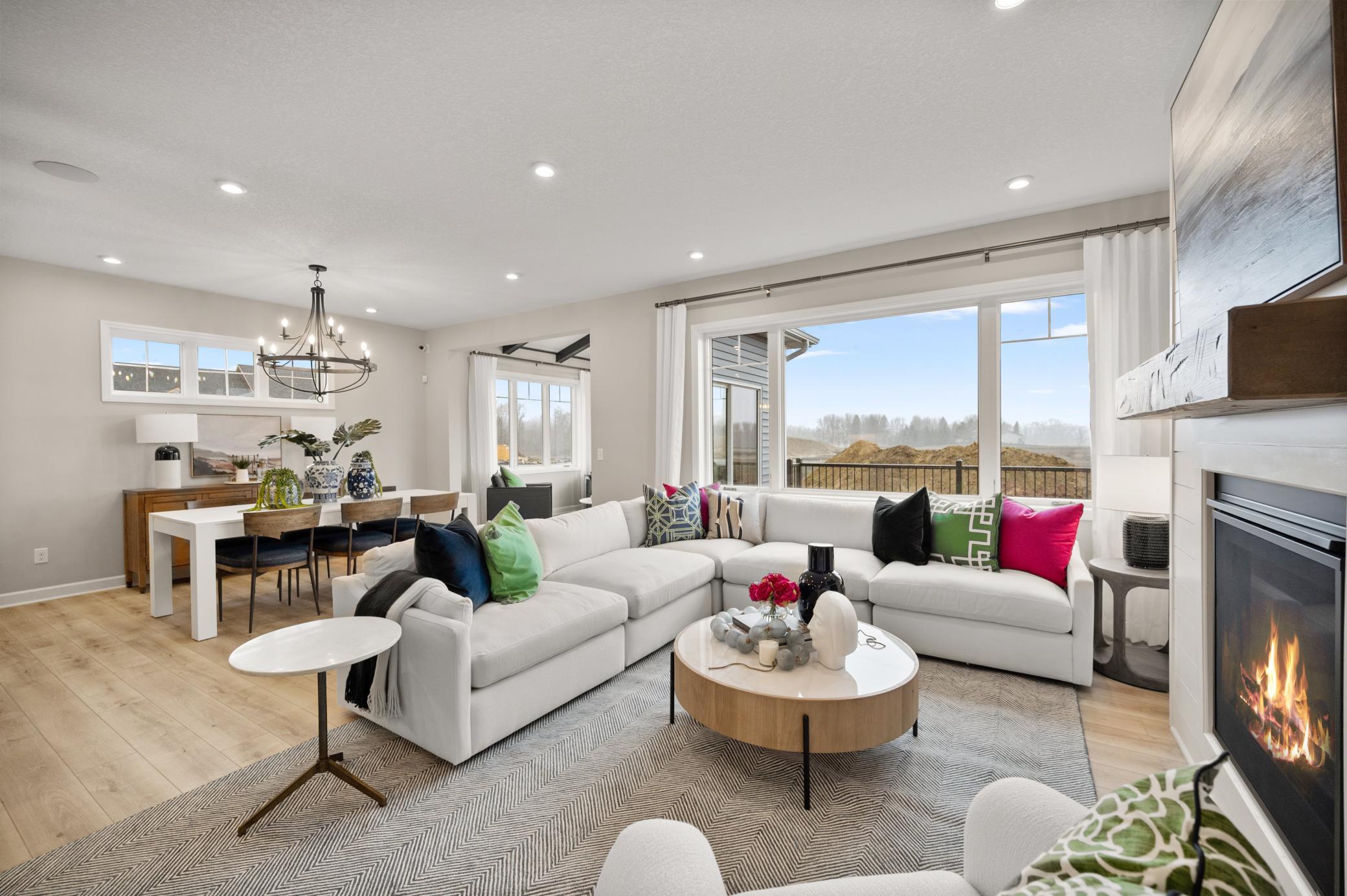 The family room provides the space you desire for a quiet night in or for hosting a group for holidays. (model photo)