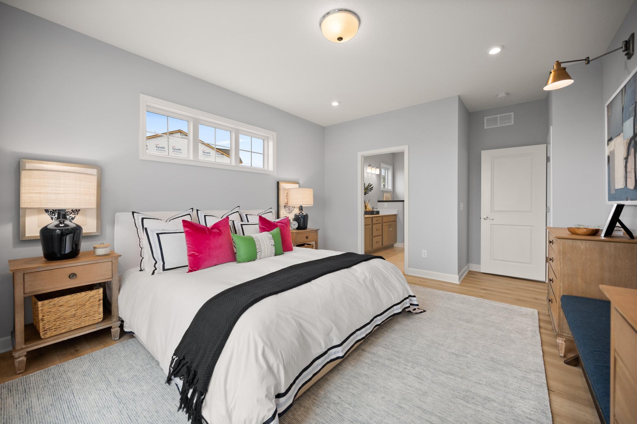 Another view of the Owner's Bedroom. (model photo)