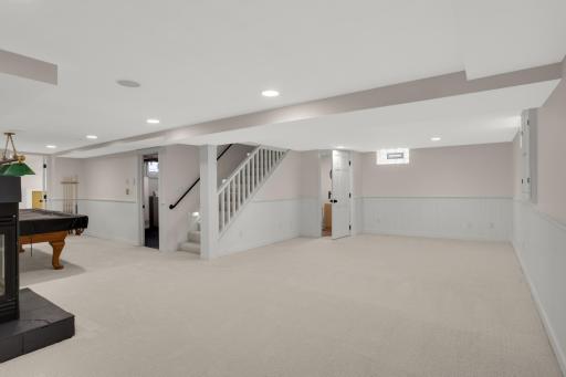 Large Lower Level. Great entertaining/TV area