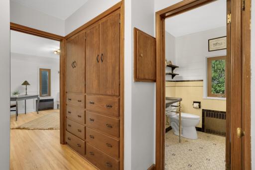 Great linen storage off of main floor bath.