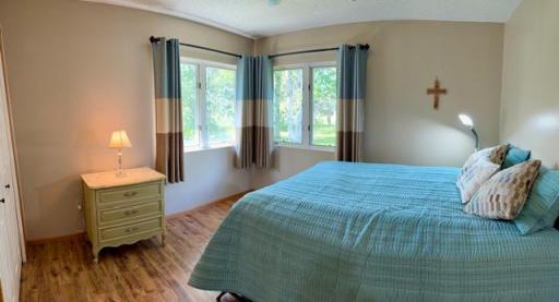 Bedroom 2, corner windows